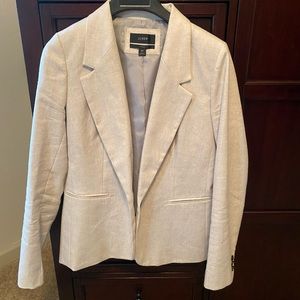 J.Crew Tall Parke blazer in stretch linen. Color: flax ivory. Size 8 (tall).